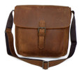 "Sonoma" Men's Rugged Top Grain Leather Messenger Bag