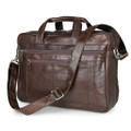 "Durango" Men's Large Fine Leather Business Travel Bag - Brown