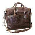 Amerileather "Holmes Investigator" Soft Leather Briefcase - Dark Brown