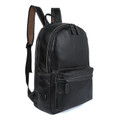 "Davenport 2" Classic Vintage Leather Travel Backpack & Daypack - Black