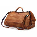 "Torrey" Top Grain  Leather Duffel Travel Bag - Natural Tan
