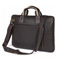 "Seoul" Vintage Leather Men's Trendy Portfolio Briefcase - Coffee Brown
