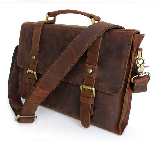 top grain leather briefcase