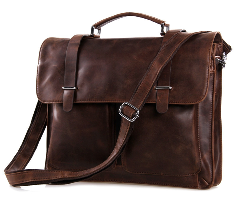 classic leather messenger bag