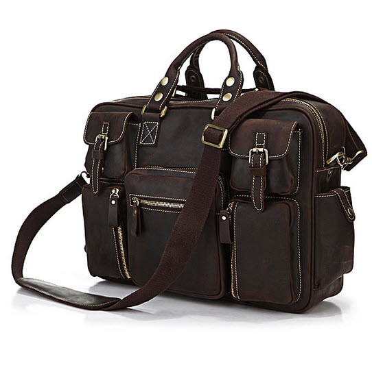 mens full grain leather briefcase