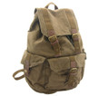Virginland Large Rugged Canvas Backpack - Army Green