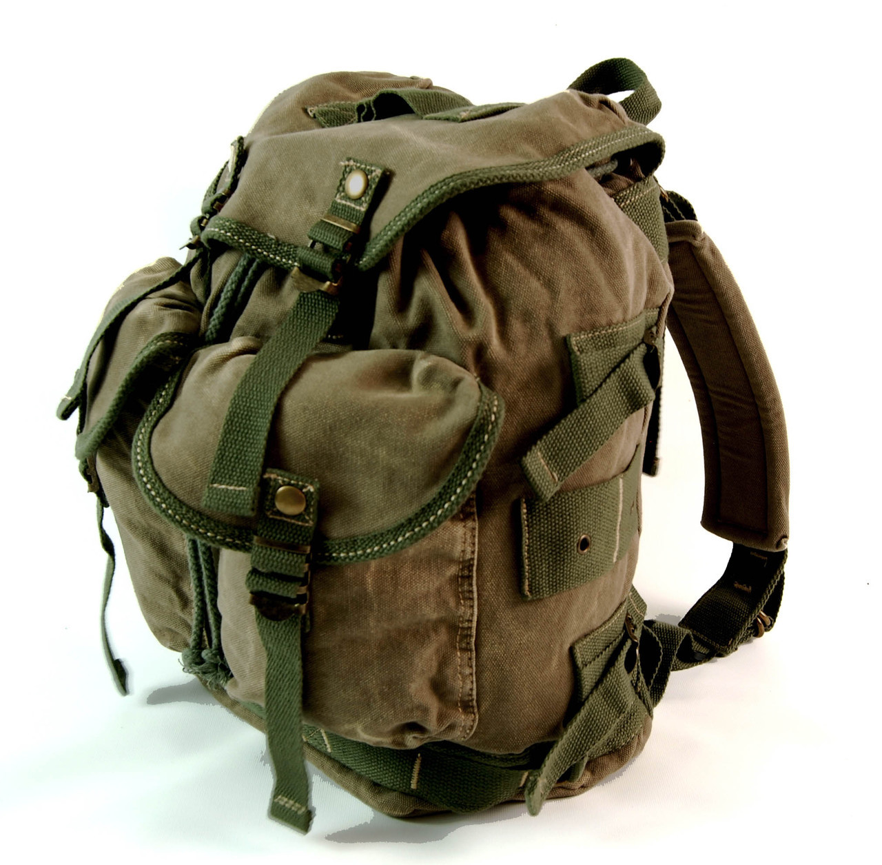 khaki green rucksack