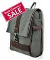 Men's Kid's Trendy Schoolboy Bookbag & Backpack - Grey & Brown