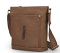 Muzee "Hillside Avenue" Men's Canvas Messenger Bag - Coffee Brown