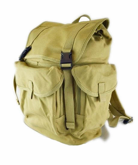 tan canvas backpack