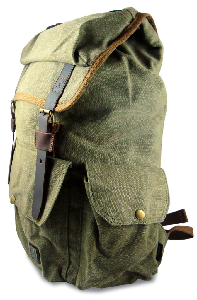 khaki green rucksack