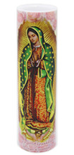 Virgin of Guadalupe , LED Flameless Devotion Prayer Candle