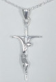 "CRUCIFIX" STERLING SILVER PENDANT With 18 inch chain made In Ireland