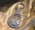 Italian Silver Holy Family Icon Keychain Made in Italy 