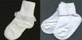 Baby Girls and Boys White Embroidered Cross Detail Christening Socks