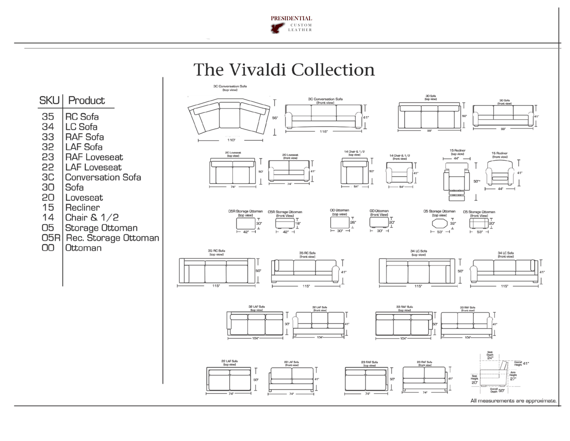 Presidential Leather l Group Model Vivaldi