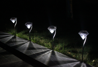 LED Solar diamond light,stainless steel floor lawn garden lamp,colorful decorative light 