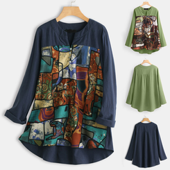 Ella abstract pattern casual top 