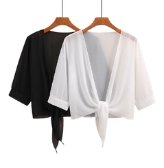 NEW-Women's Tie-Knot Shrug Top0003-LA