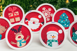 DIY 5D Christmas Diamond Paintings Embroidery art with Round frame 3271