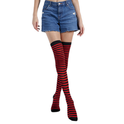 NEW-Over Knee Long Stripe Stockings Thigh High Striped0261-LA