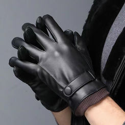 NEW  2510 Men's Touchscreen Leather Gloves – Warm Winter driving Gloves 9489