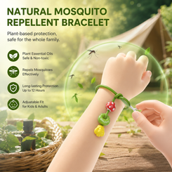 NEW 2605 Mosquito Repellent Bracelet Essential Oil Kit for Kids & Adults DIY Wristband Portable Outdoor B137