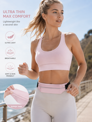 NEW 2606 Cooling Comfort Ultra-Thin Running Belt – Waterproof Breathable Waist Pack for Summer Running & Outdoor Sports B175
