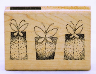 Flutter Box Dots Wood Mounted Rubber Stamp Stampendous