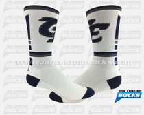 Custom Socks - Clovis East Football - white/navy