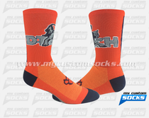 Custom Socks - D-Tech Cougars in Orange