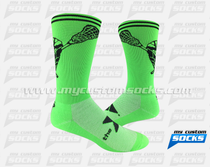 Custom Socks - YMCA LAX - Neon Green