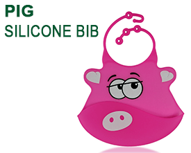 Pig Silicone Baby Bib