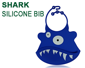 Shark Silicone Baby Bib