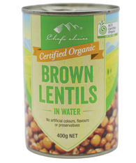 Brown Lentils, 400g Can (Organic)