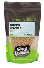 Green Lentils, 500g (Certified Organic, H2G)