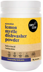 Dishwasher Powder, Lemon Myrtle, 1kg (Simply Clean)