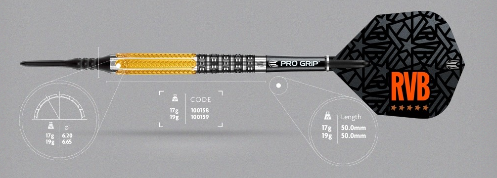 Target Raymond Van Barneveld Rvb95 G2 Soft Tip Dart 17g Thedartzone Com