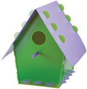 Tweet Tweet Bird House: Green/Purple