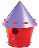 Tweet Tweet Cone Bird House: Red/Purple