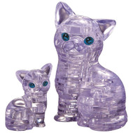 3D Crystal Cat and Kitten Puzzle