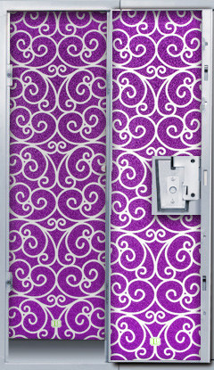 Locker Designz Deluxe Magnetic Locker Wallpaper, Purple