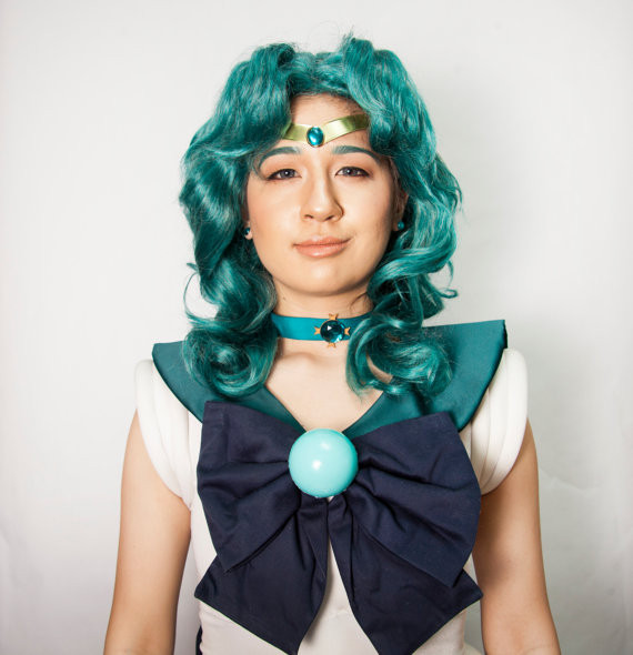 sailor neptune cosplay wig