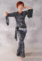 AZIZA Black and Silver Streamers & Confetti Saidi Dress
