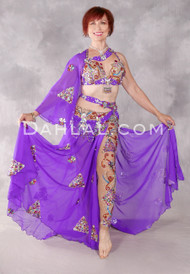 GAMILA II Egyptian Costume - Violet, Multi-color, Gold and Silver, Bra Size C-C/D