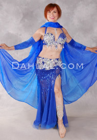 ALIYAH Egyptian Costume - Royal Blue, Silver and White