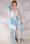 ICY BLUE OBESSION Egyptian Dress - Ice Blue, White and Silver