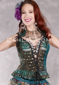 OASIS GEM Sari Brocade Overbust Ruffle Corset