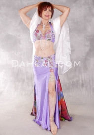 JEWELED OPULENCE Egyptian Costume, Lavender, Multi-color and White