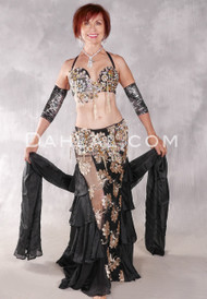 HALA Egyptian Costume - Black, Nude and Gold